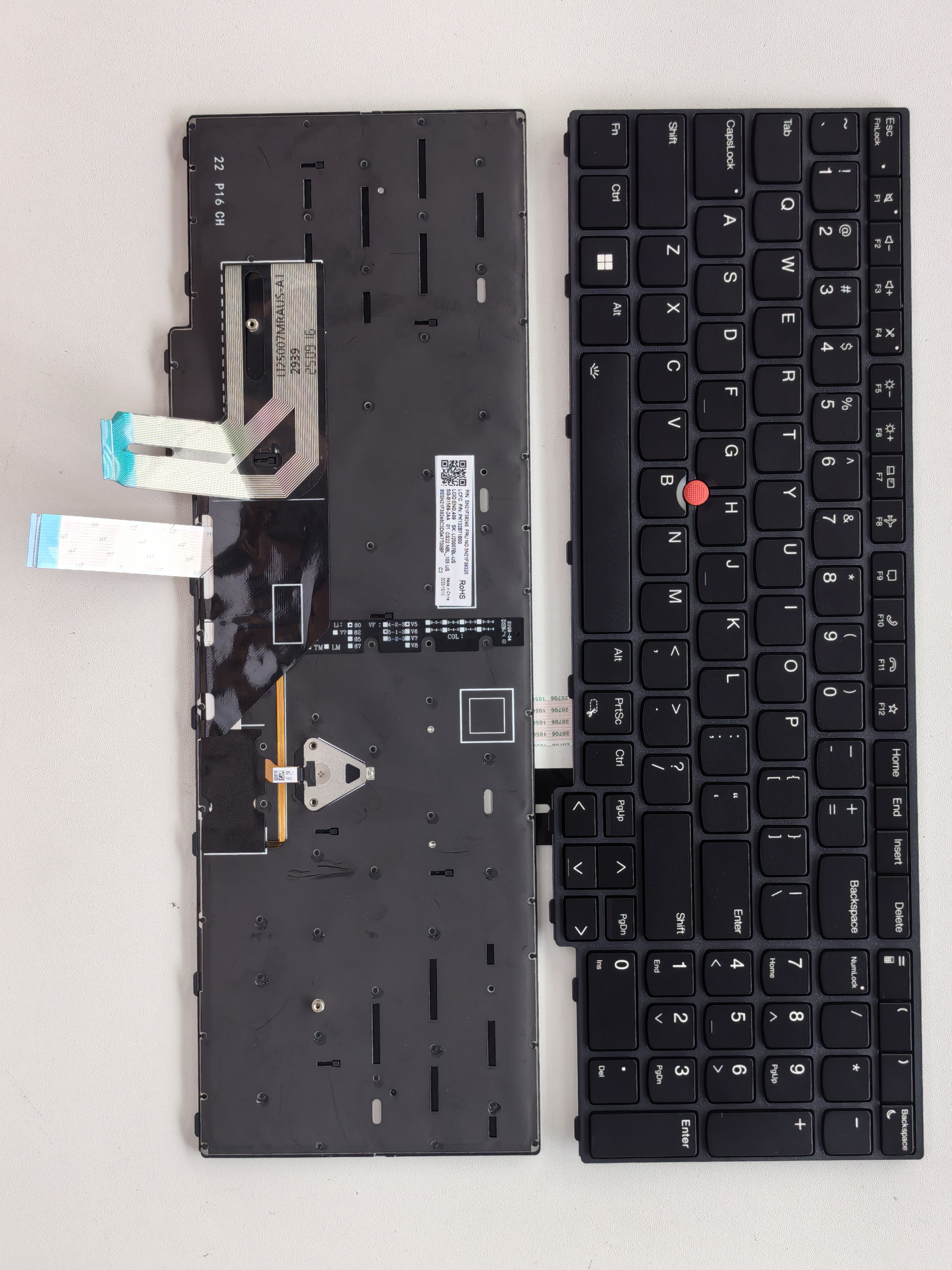 Picture of New Replacement Laptop Keyboard For IBM P16 GEN1/P16 GEN2 GRAY FRAME BLACK With Point Backlit (OEM) US Layout